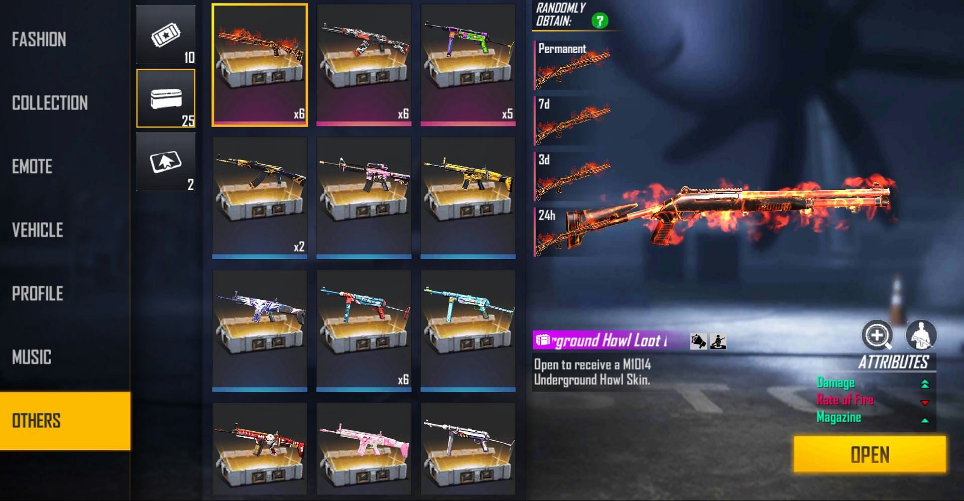 The loot crate that users can get from the code (Image via Garena)